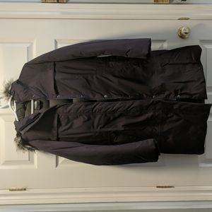 Women's down-filled parka, purple